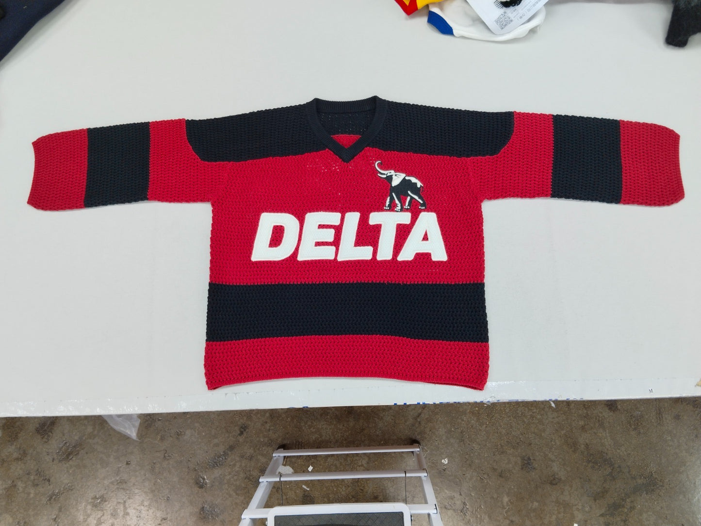 Black Delta Knit Sweater