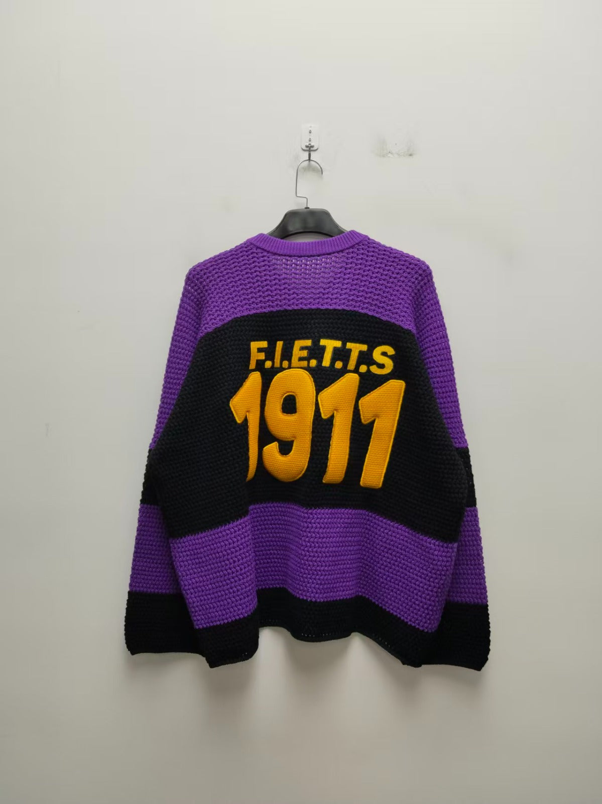 Black Omega Psi Phi Knitted Hockey Jersey